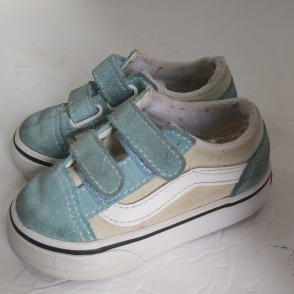 VANS | Toddler Girls Running Shoes Green White Size 5 - Picture 3 of 8